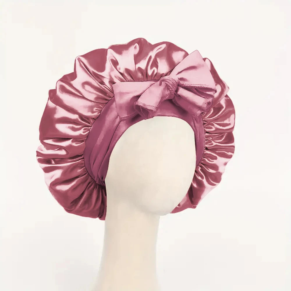 Adjustable Satin Silk Sleep Bonnet