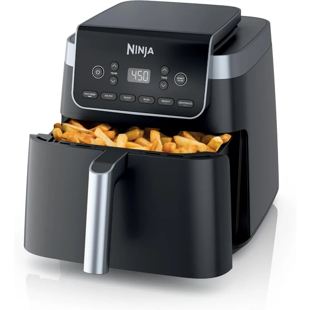 Ninja Air Fryer 6.5 QT Pro XL Capacity fits 9lbs of Wings  6-in-1 Max Crisp Reheat & Dehydrate Nonstick Basket Crisper Plate