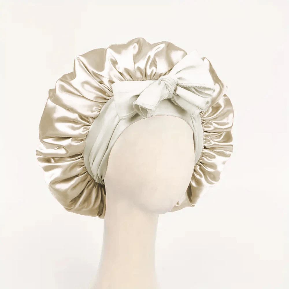 Adjustable Satin Silk Sleep Bonnet