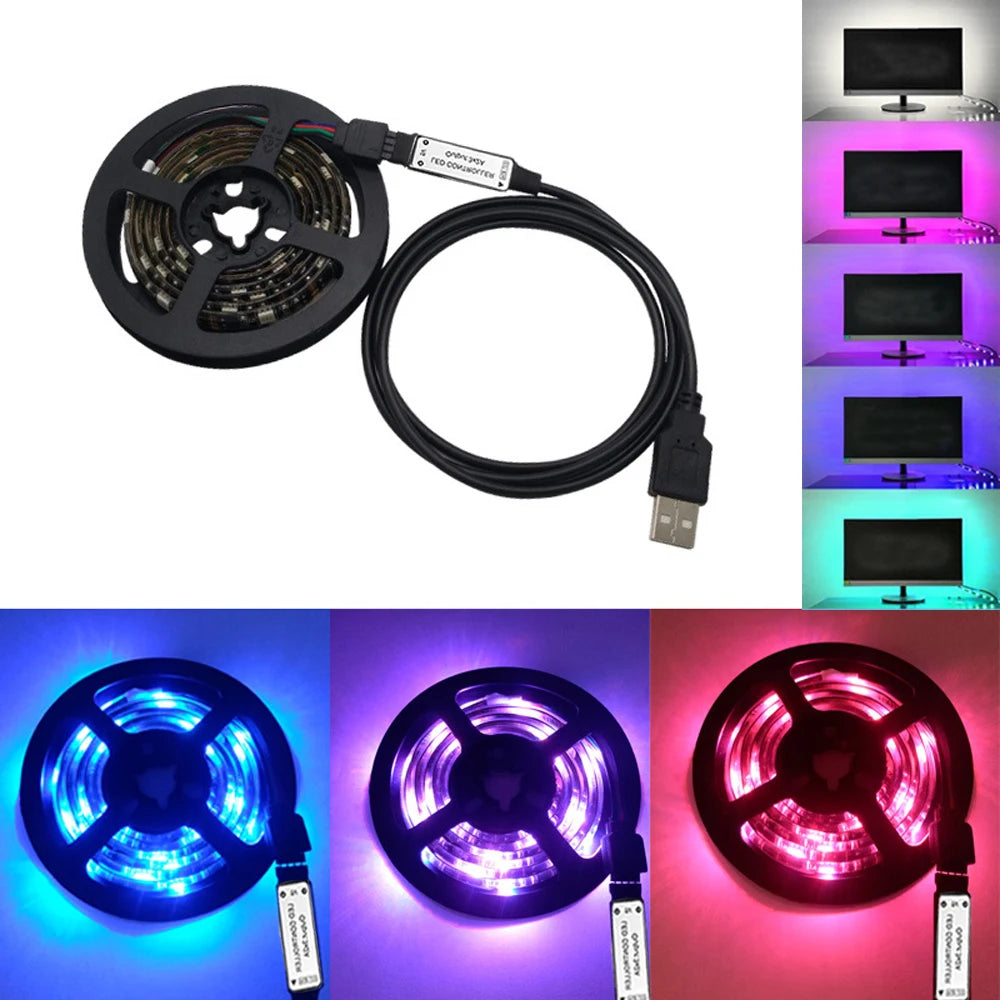 USB RGB LED Strip Light with Remote Control