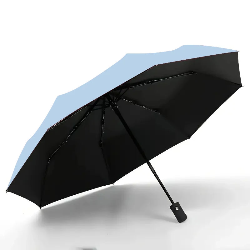 8-Rib Automatic High Quality Umbrella - One-Touch Open/Close, Compact Foldable Design for Men & Women, Navy & Black, Business &