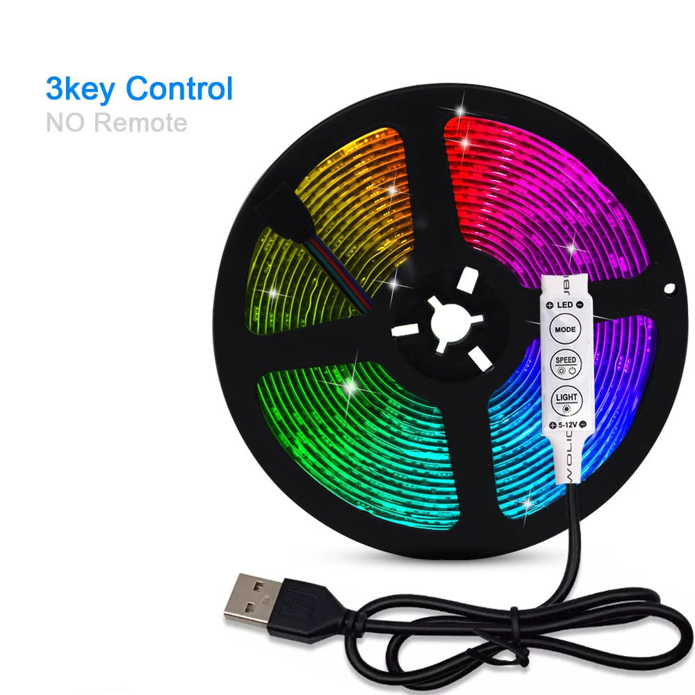 USB RGB LED Strip Light with Remote Control