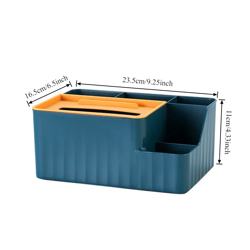 6-Section Desk Organizer with Tissue Holder
