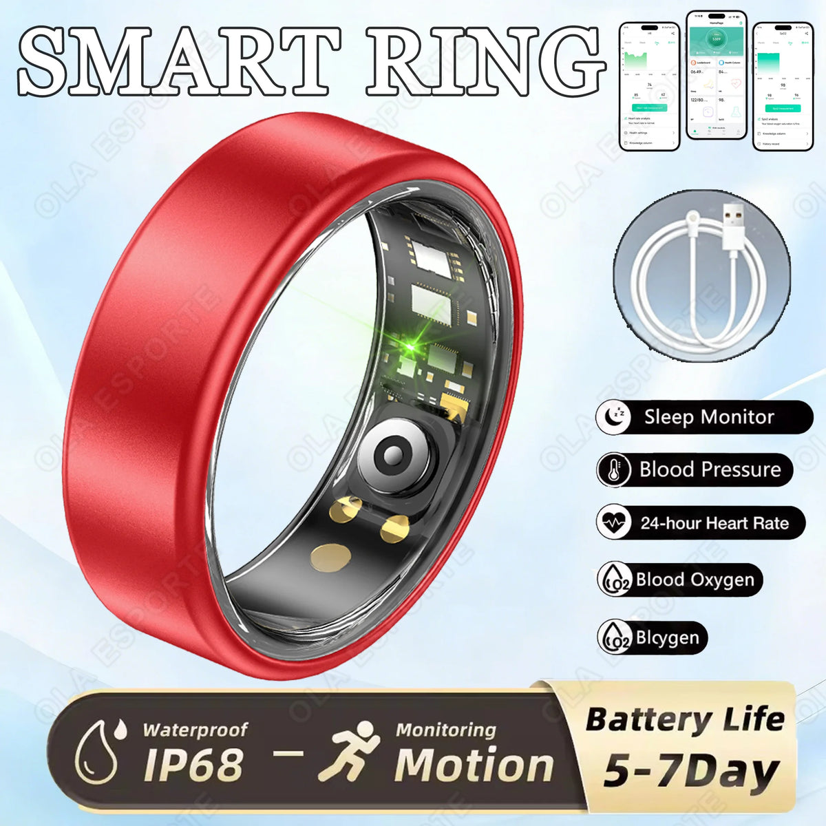 Smart Fitness Tracking Ring