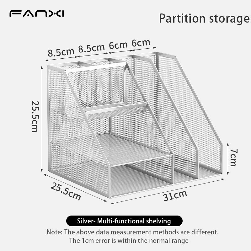 3-Tier Mesh Desk File Organizer
