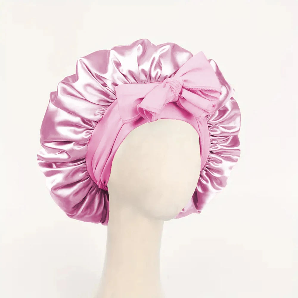 Adjustable Satin Silk Sleep Bonnet