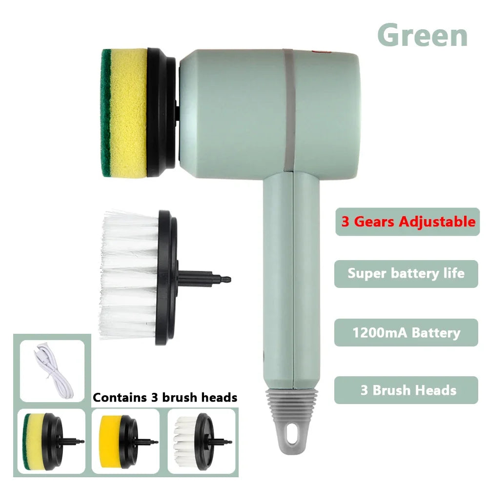 3-in-1 USB Rechargeable Electric Cleaning Brush
