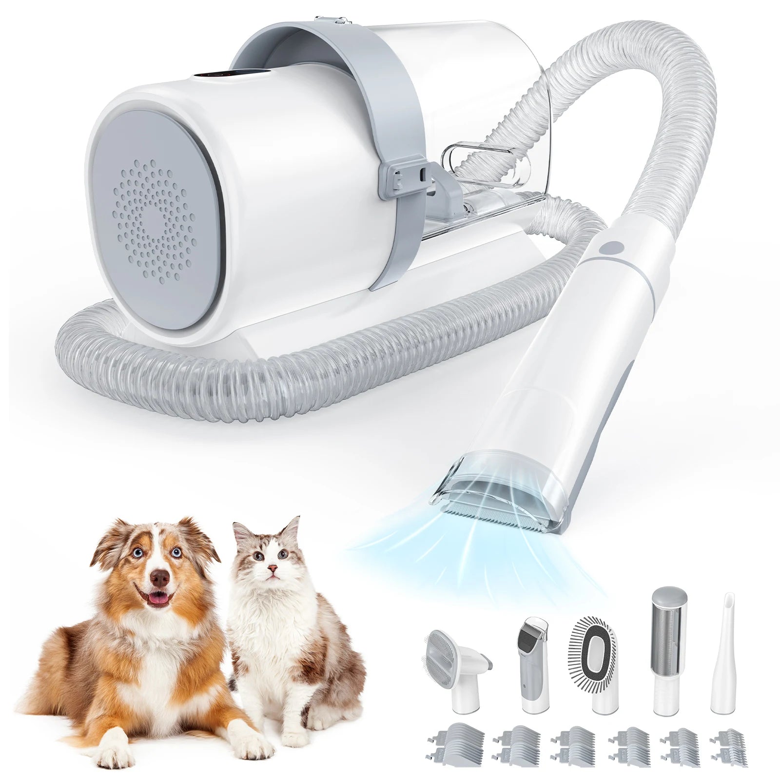 Pet Grooming Vacuum Kit with Clippers