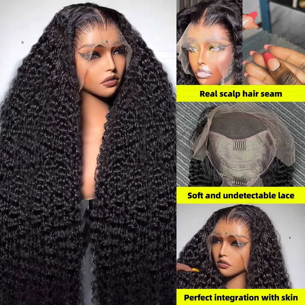 Brazilian Virgin Hair Kinky Curly HD Lace Front Wig – 250% Density