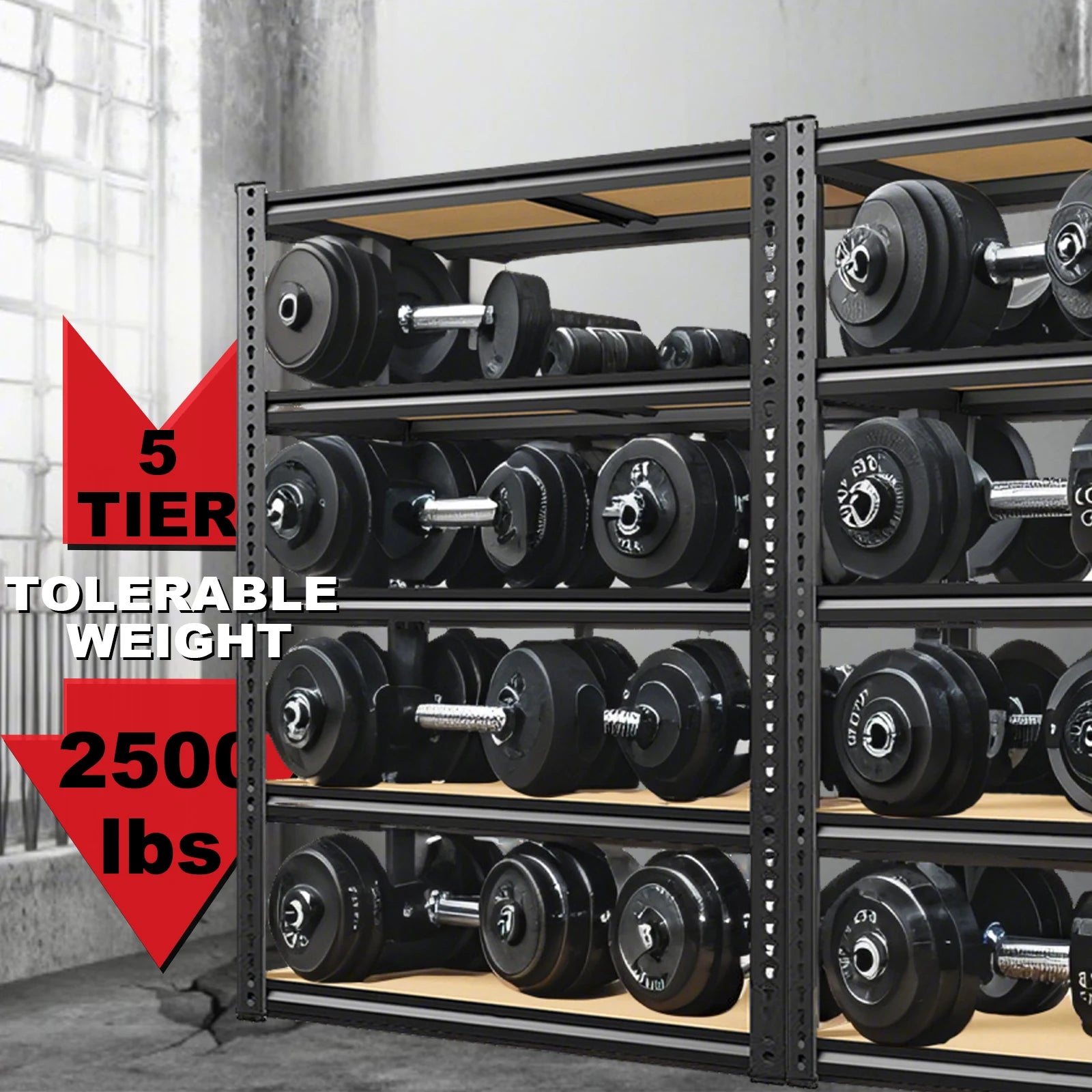 Heavy Duty Adjustable Garage Storage Shelves – 2000LBS