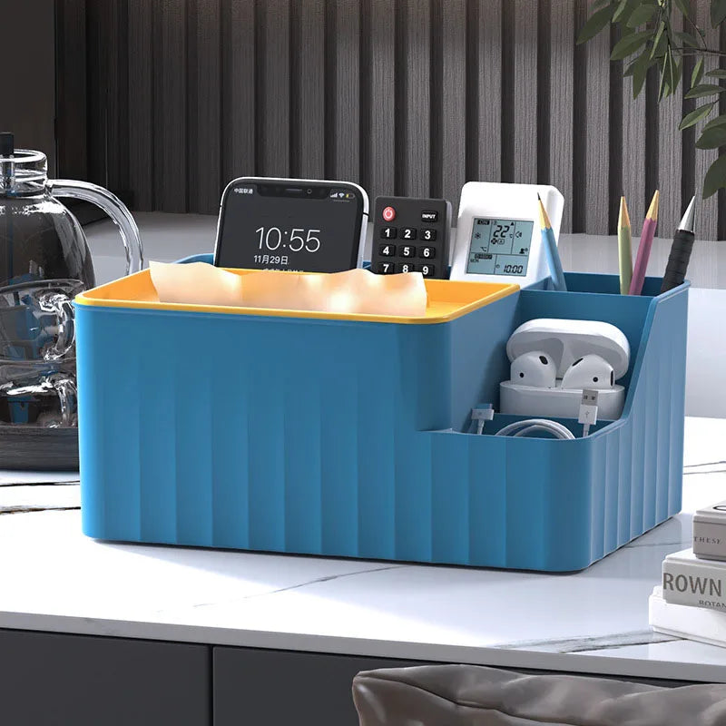 6-Section Desk Organizer with Tissue Holder