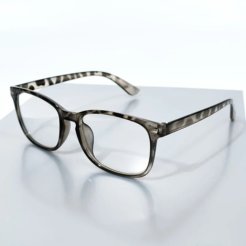 Y2K Leopard Print Clear Glasses – 3 Pack