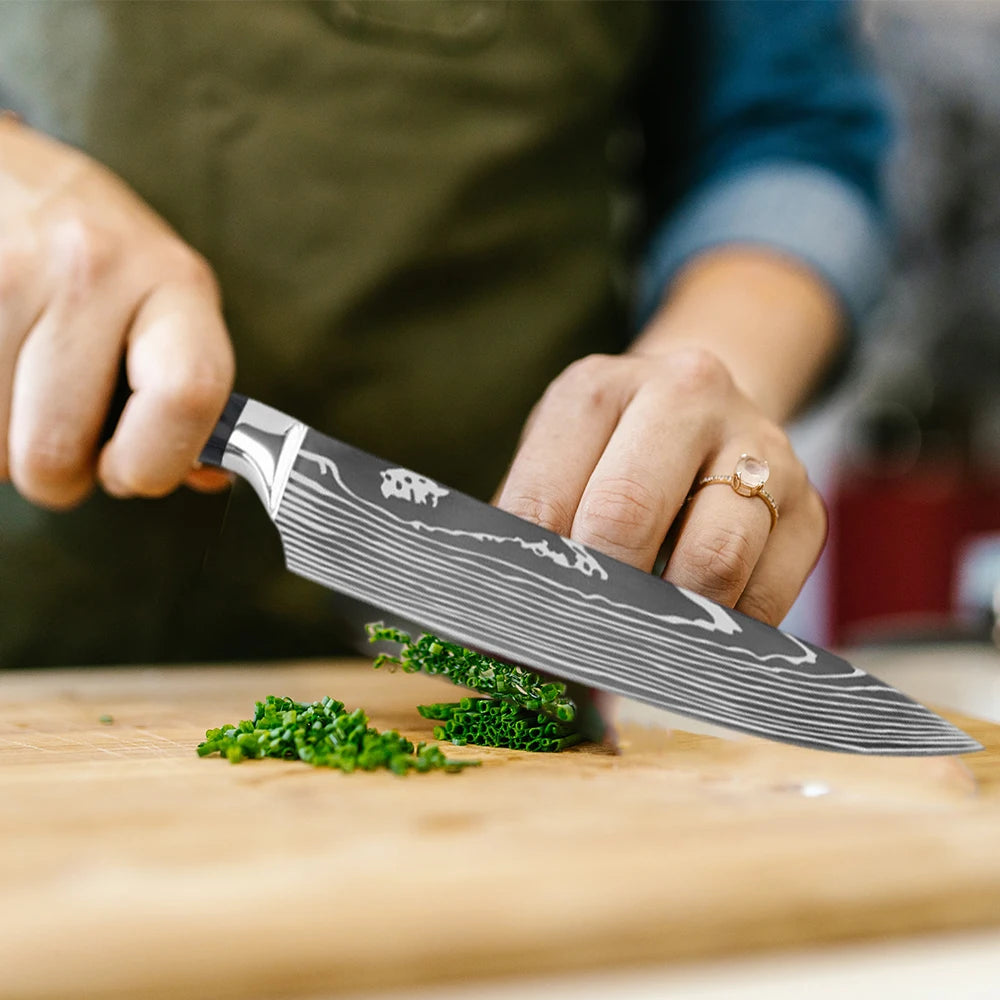 Professiona Japanese Chef Knife Kitchen Knives Santoku Slicing Utility Bread Meat Cleaver Butcher Stainless Steel Cooking Knife