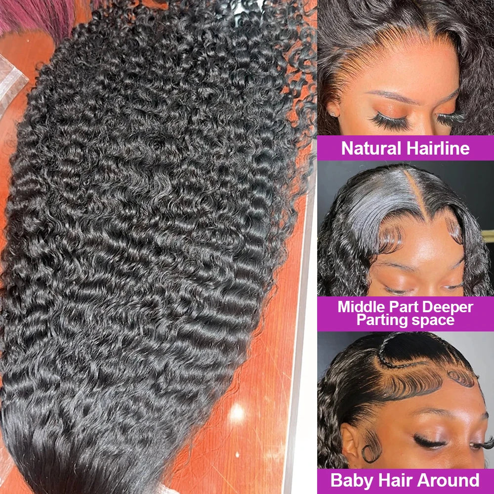 Deep Wave HD Lace Frontal Human Hair Wig – 250% Density