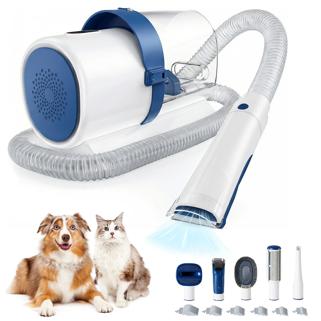 Pet Grooming Vacuum Kit with Clippers