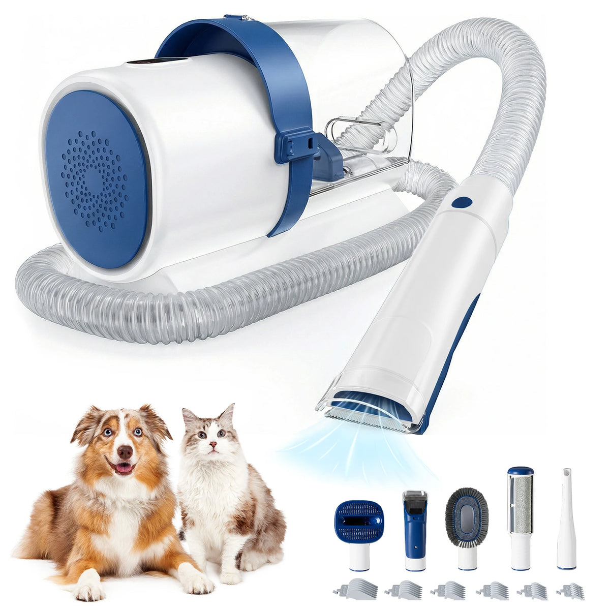 Pet Grooming Vacuum Kit with Clippers