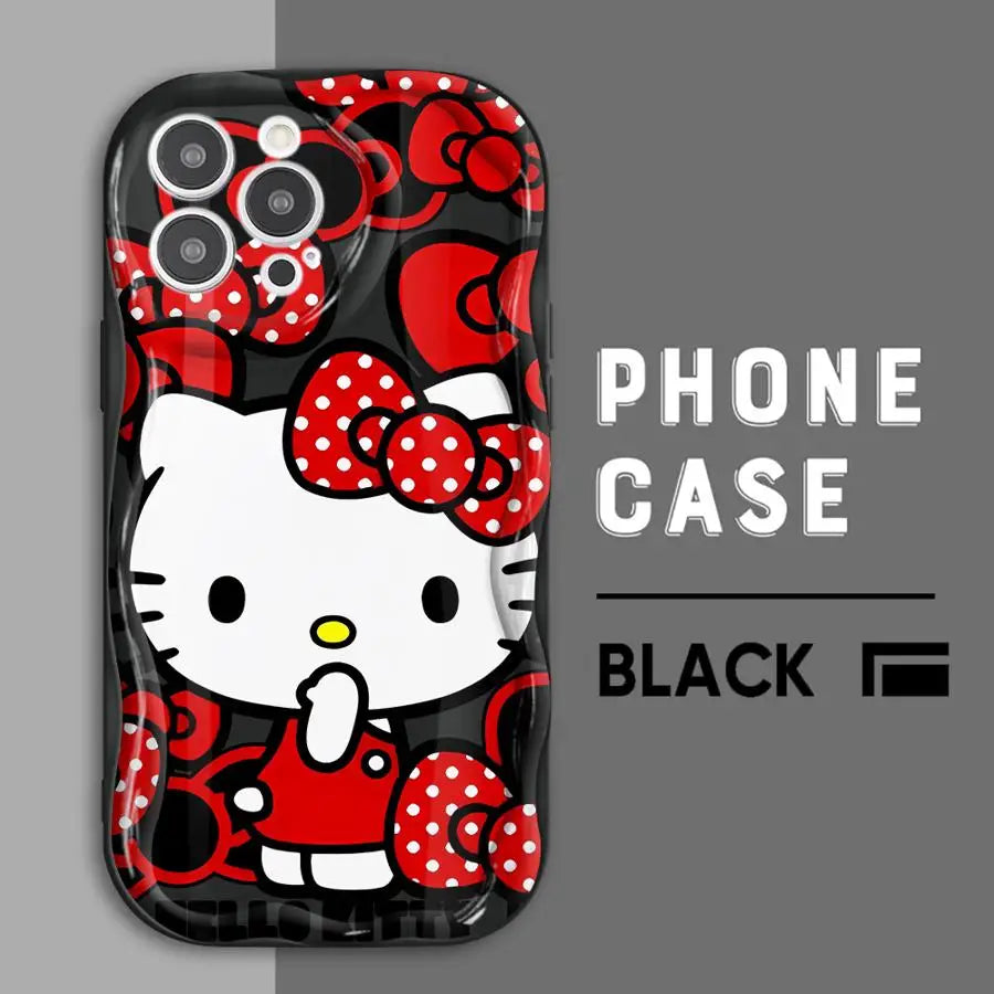 Cute Sanrio Hello Kitty Case for iPhone 17 Air 14 12 Mini 11 15 Plus 16 Pro Max 16e 13 XS X Soft Phone Cover