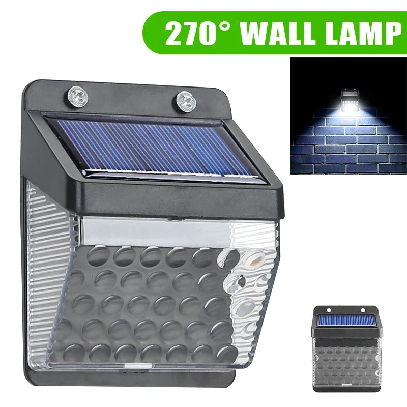 Solar LED Motion Sensor Wall Light – Outdoor Waterproof