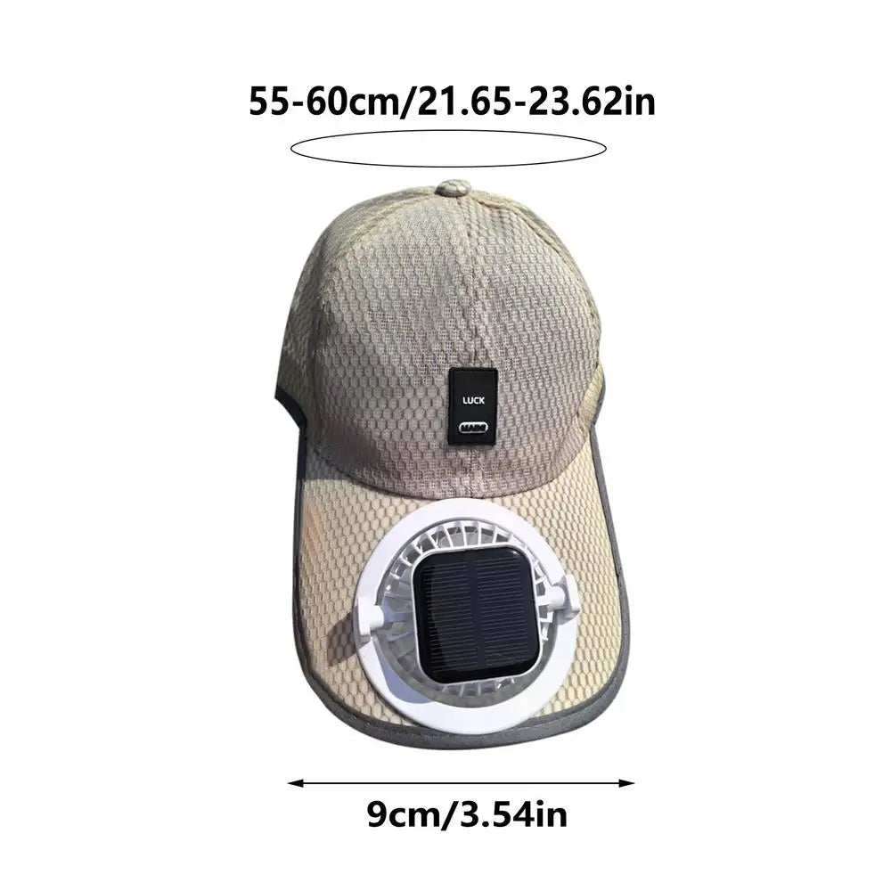 Solar-Powered Cooling Fan Baseball Cap