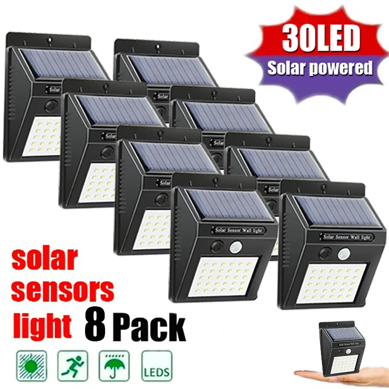 Solar LED Motion Sensor Wall Light – Outdoor Waterproof