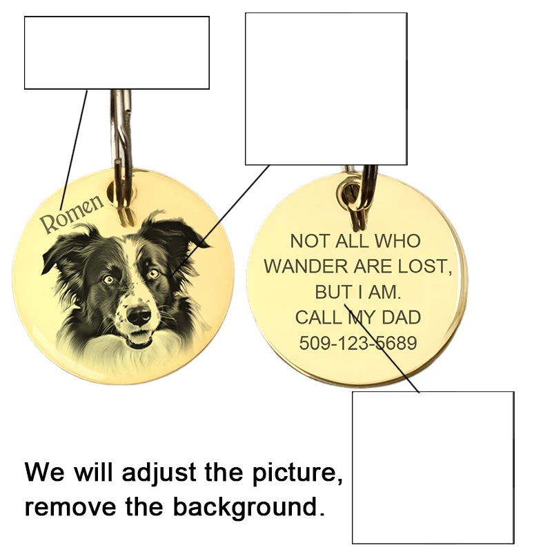 Personalized Pet ID Tag with Photo