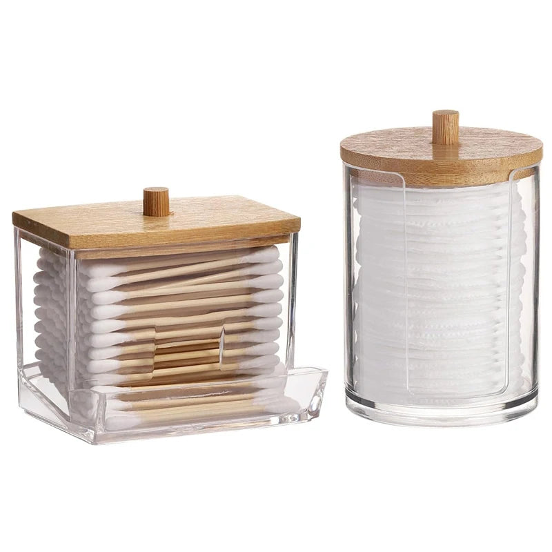 Qtip & Cotton Ball Bathroom Organizer Set