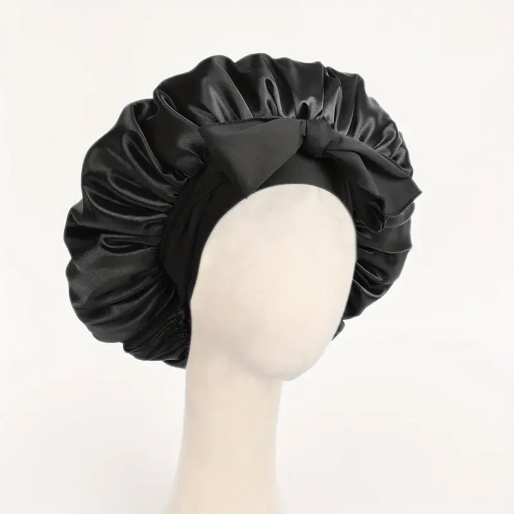 Adjustable Satin Silk Sleep Bonnet