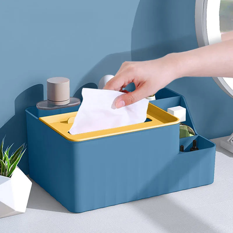 6-Section Desk Organizer with Tissue Holder