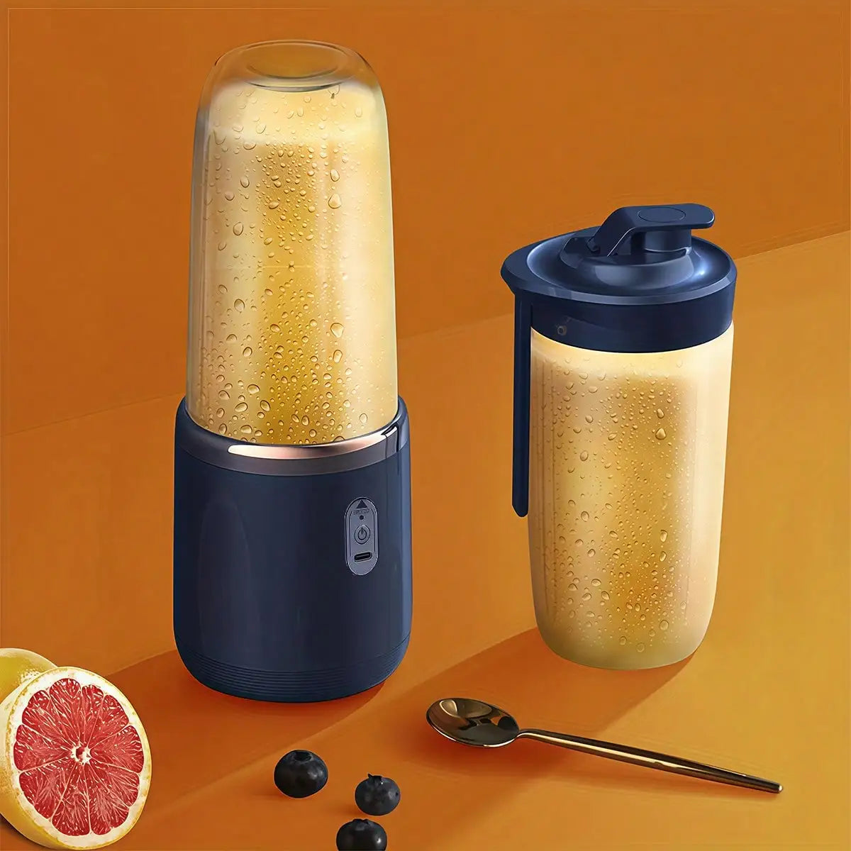 450ml Portable Juicer Blender 45W Smoothie Maker with Juice Cup Fruit Veggie Ice Crusher Gym-to-Kitchen Gift
