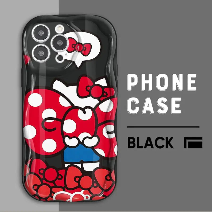 Cute Sanrio Hello Kitty Case for iPhone 17 Air 14 12 Mini 11 15 Plus 16 Pro Max 16e 13 XS X Soft Phone Cover