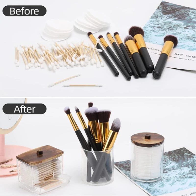 Qtip & Cotton Ball Bathroom Organizer Set