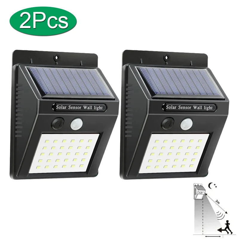 Solar LED Motion Sensor Wall Light – Outdoor Waterproof