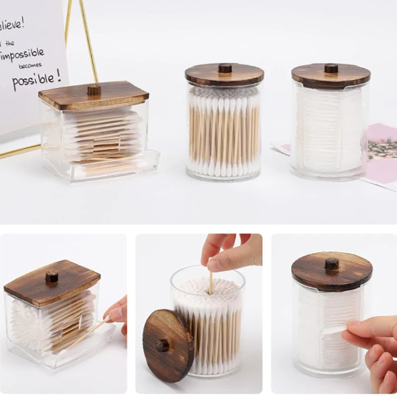 Qtip & Cotton Ball Bathroom Organizer Set