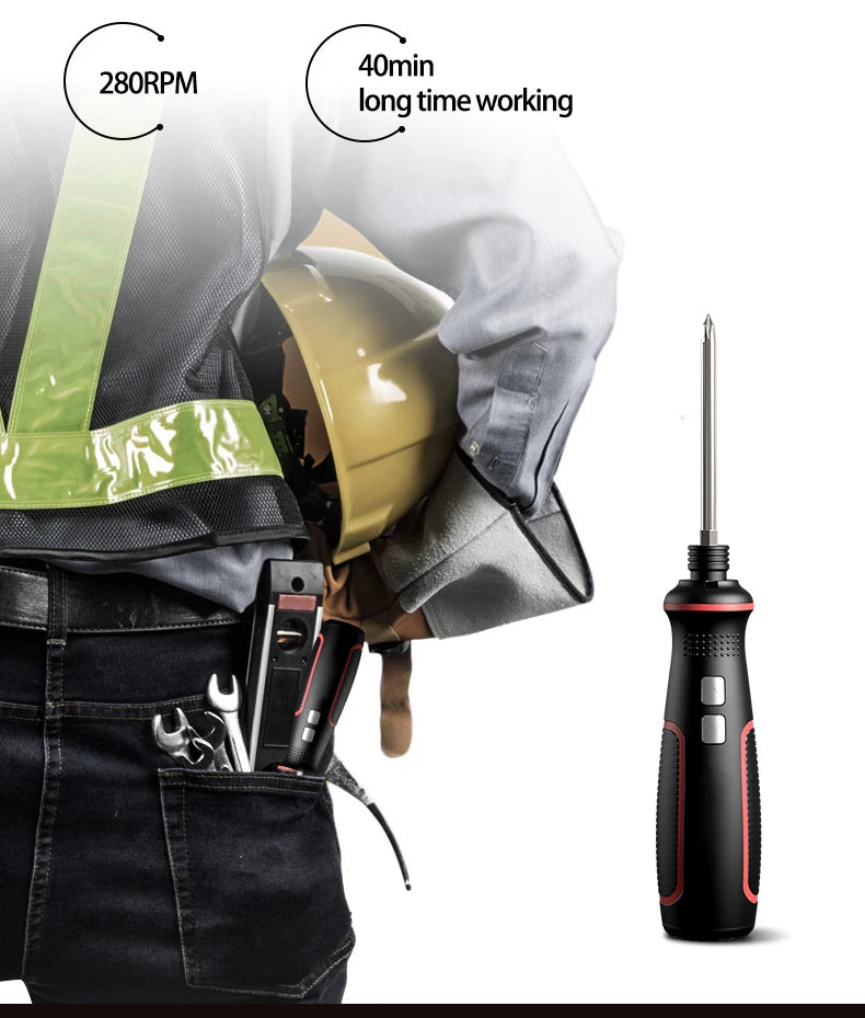 Maizhe USB Rechargeable 3.6V Electric Screwdriver With LED Light Cordless Mini Power Tools Multipurpose For DIY Household