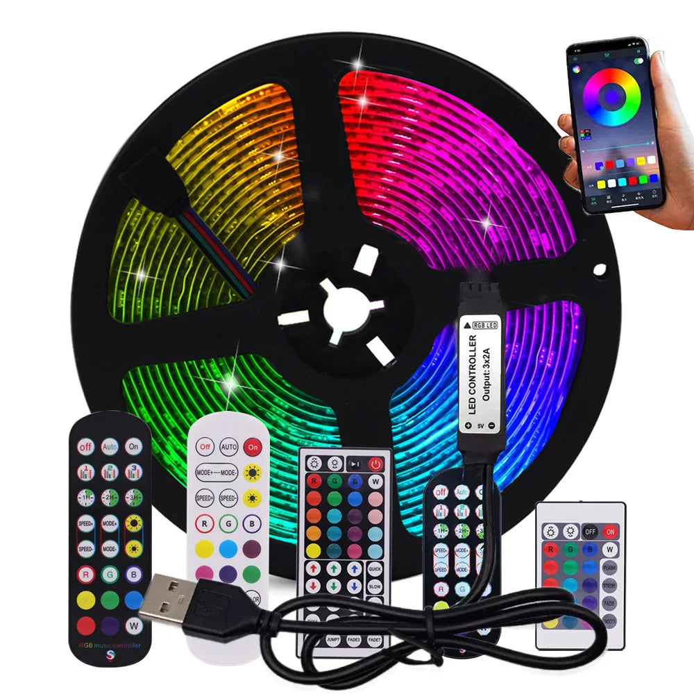 USB RGB LED Strip Light with Remote Control