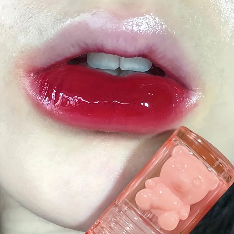 Cute Bear Mirror Gloss Lip Glaze – 6 Colors