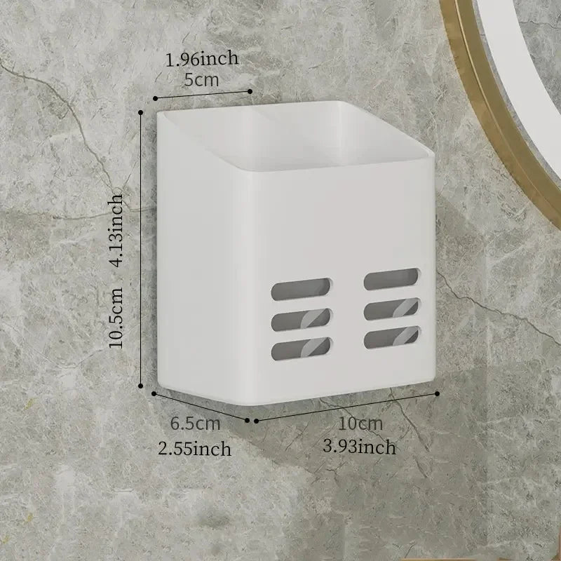 No-Drill Wall Mount Makeup Shelf