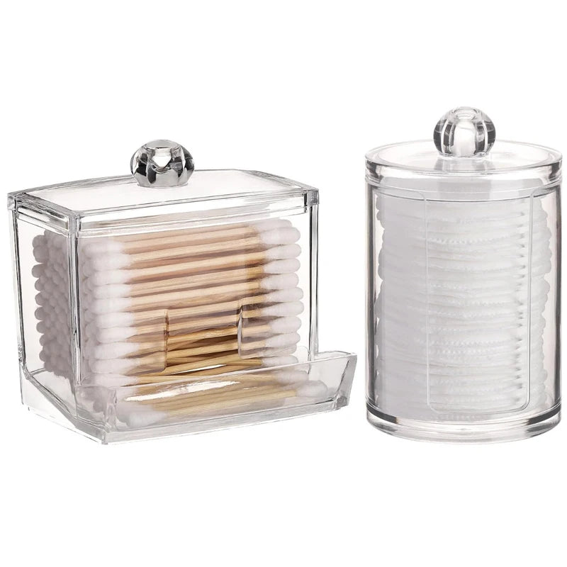 Qtip & Cotton Ball Bathroom Organizer Set