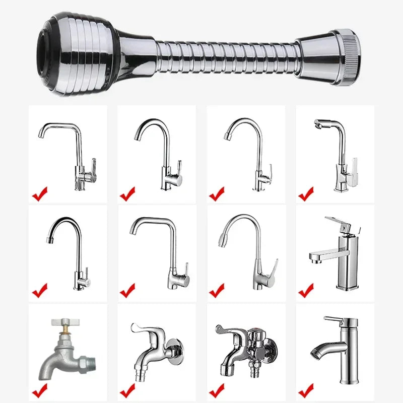 360° Rotatable Faucet Bubbler Extender