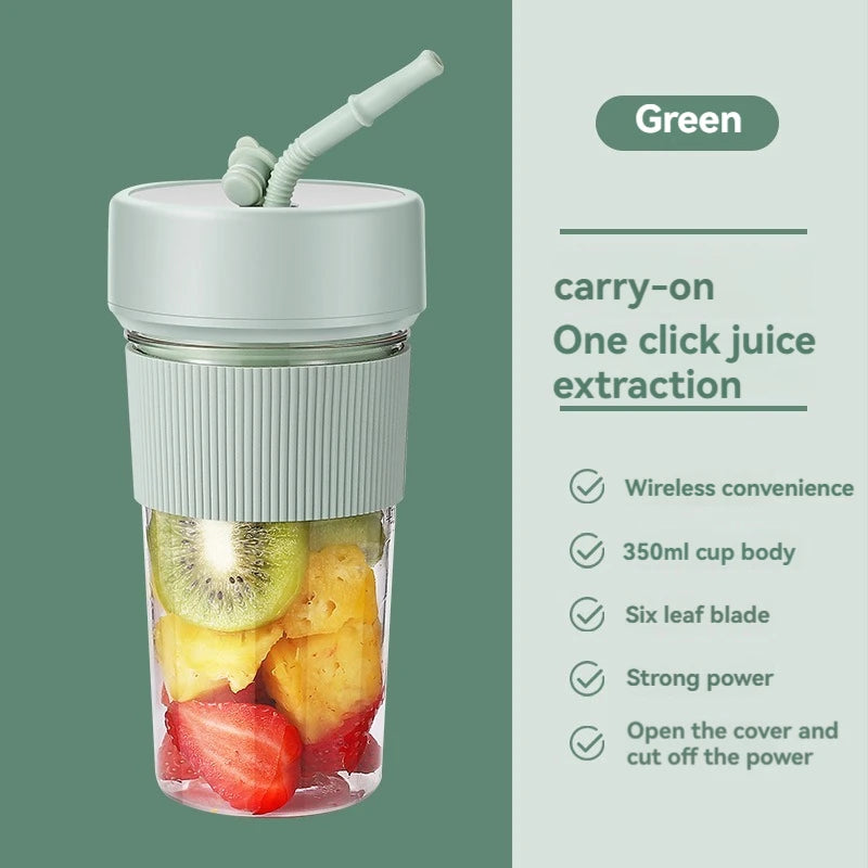 Portable Juicer Usb Rechargeable Wireless Mini Smoothie Blender Mixer Fruit Juice Maker Electric Juicer Machine Glass Cup