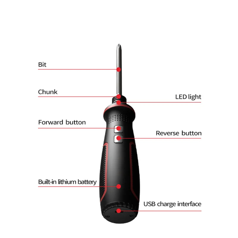 Maizhe USB Rechargeable Mini Electric Screwdriver