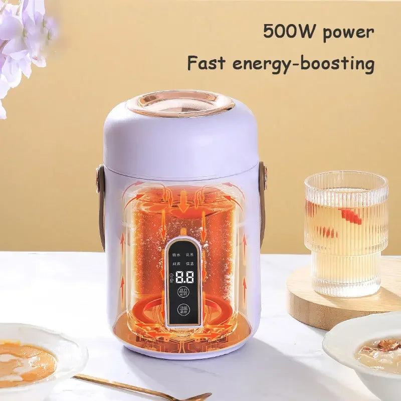 Smart Electric Stew Pot Portable Soup Insulation Bucket Rice Noodles Porridge Stew Skillet Cup Heater Boiler Lunch Box Office