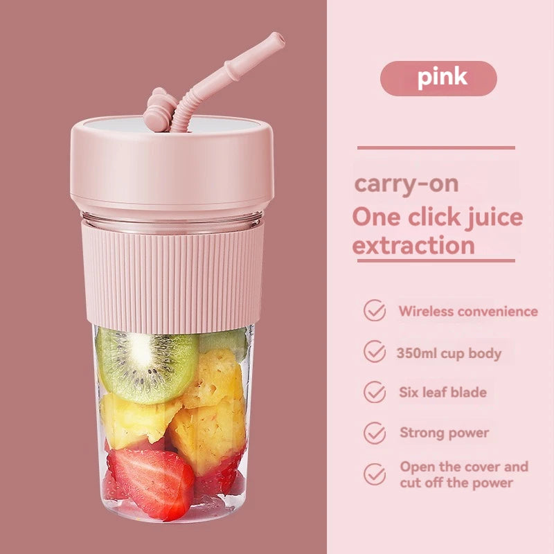 Portable Juicer Usb Rechargeable Wireless Mini Smoothie Blender Mixer Fruit Juice Maker Electric Juicer Machine Glass Cup