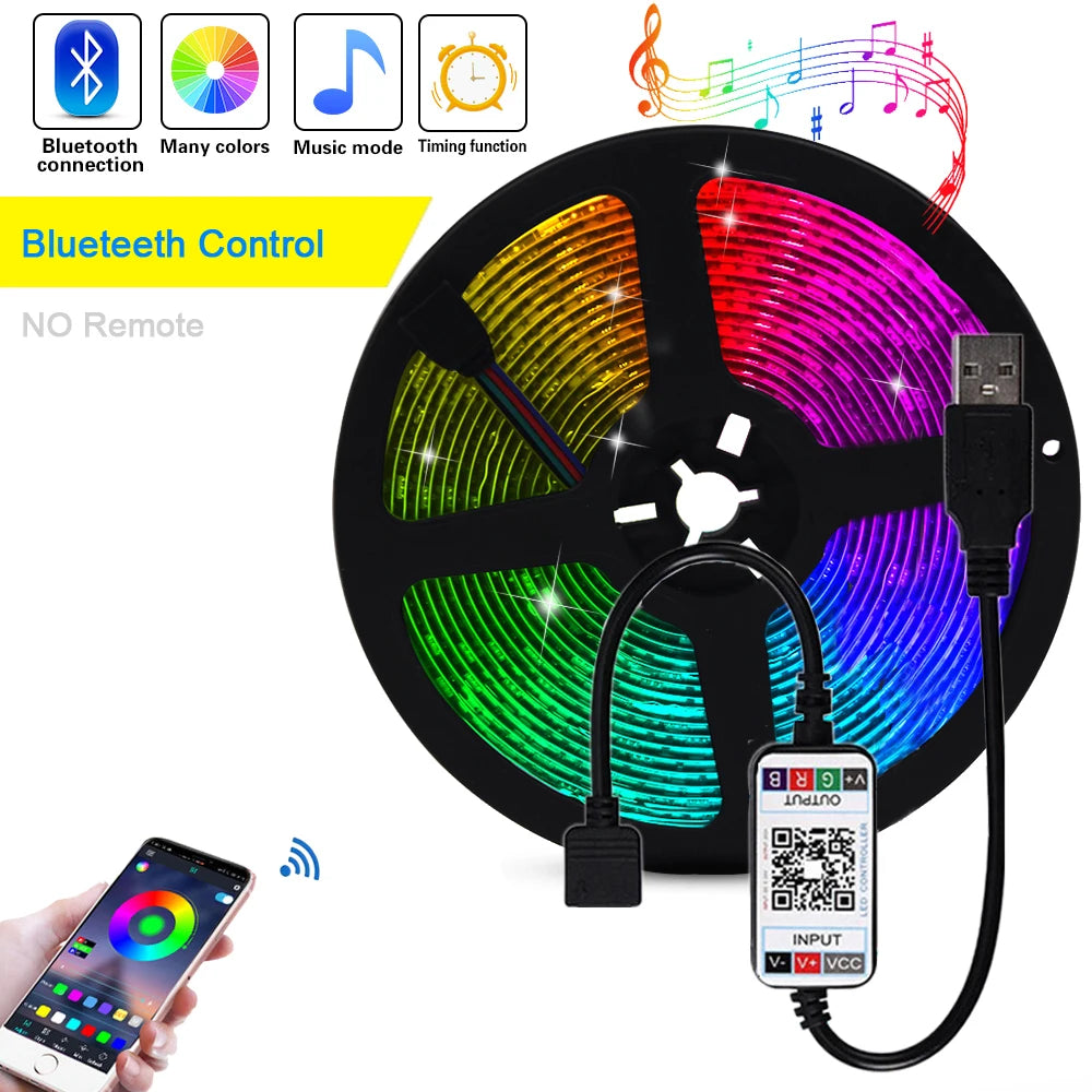USB RGB LED Strip Light with Remote Control