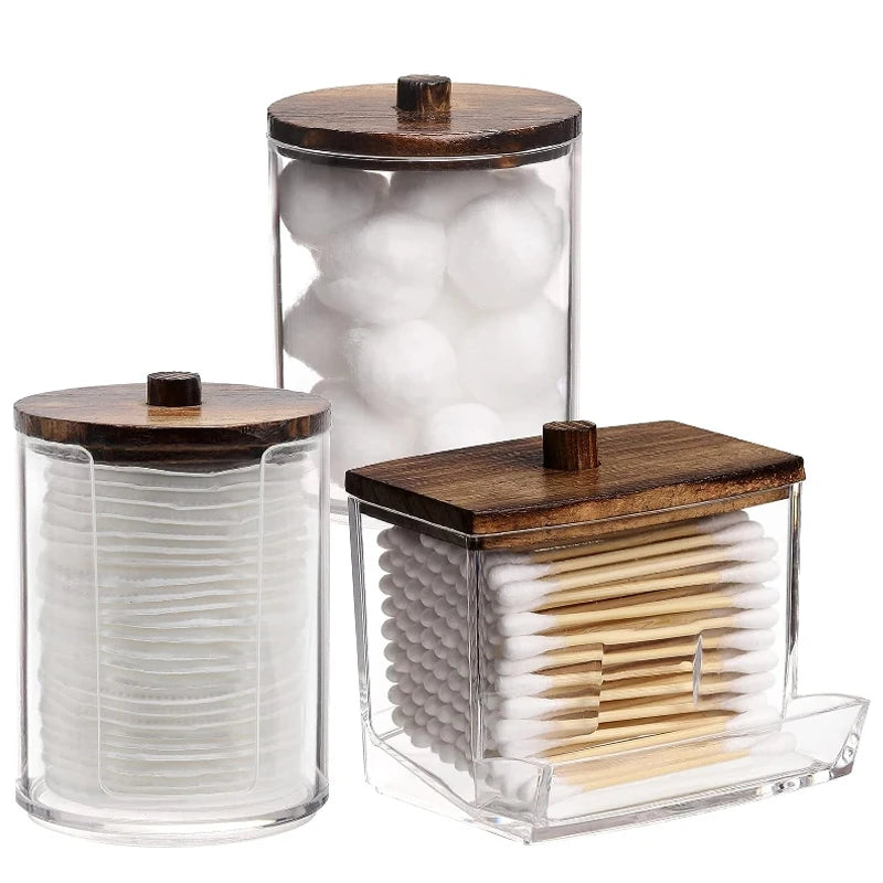 Qtip & Cotton Ball Bathroom Organizer Set