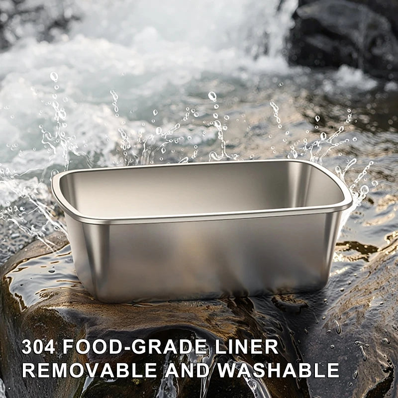 Portable Electric Lunch Box with 1600ML Capacity Rechargeable 6Speed Constant Temperature Outdoor Lunch Box with 304 Inner Liner