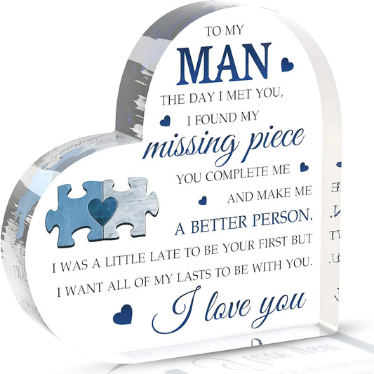acrylic effect/pattern To My Men Gift, Valentines Anniversary Birthday Gifts for Him Fiance Husband, Boyfriend, Groom Engagement