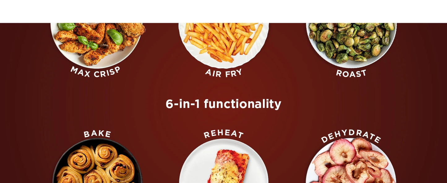 Ninja Air Fryer 6.5 QT Pro XL Capacity fits 9lbs of Wings  6-in-1 Max Crisp Reheat & Dehydrate Nonstick Basket Crisper Plate