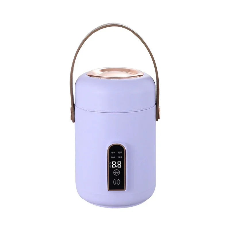 Smart Electric Stew Pot Portable Soup Insulation Bucket Rice Noodles Porridge Stew Skillet Cup Heater Boiler Lunch Box Office