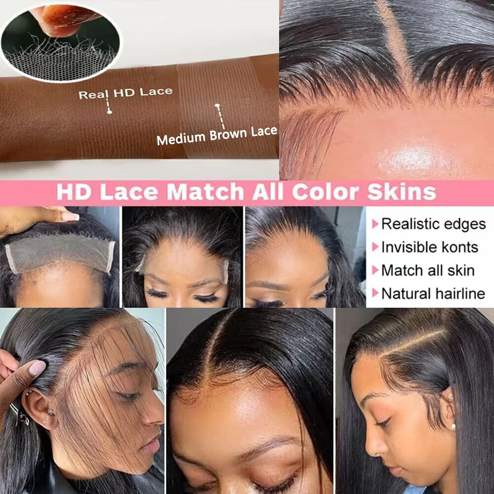 HD Lace Frontal Wig 30" Bone Straight